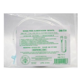 Sondas Para alimentación De plástico transparente estéril y desechable con un orificio en el extremo proximal y otro en los pri