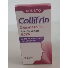 Collifrin Oximetazolina Solución Nasal Cada 100 ml contienen: Clorhidrato de oximetazolina 50 mg Envase con gotero integral con