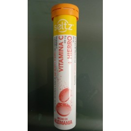 Seltz Vitamina-c 300mg+Jugo de limón en polvo 40mg+Hierro 10mg.